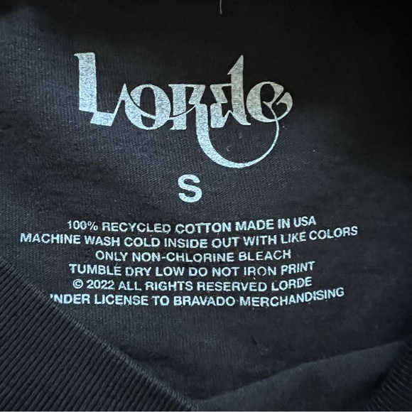 NWOT Lorde The Solar Power Tour T Shirt Unisex Adult Size S - Picture 3 of 7